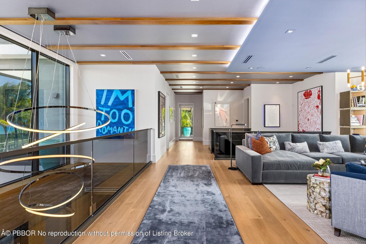 Interior, Living room, Piano, Recessed Lighting, Wooden Beams, Wood Texture Flooring