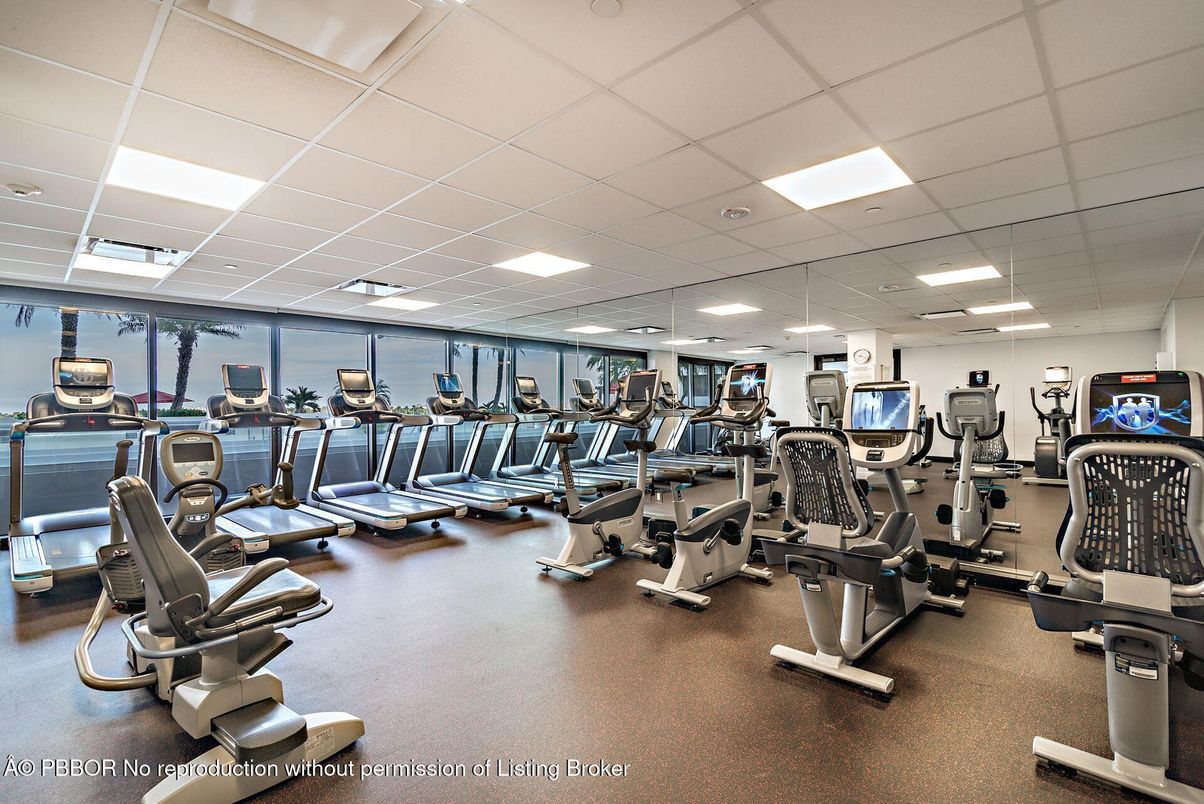 Fitness Equipment, Gym, Interior, Recessed Lighting