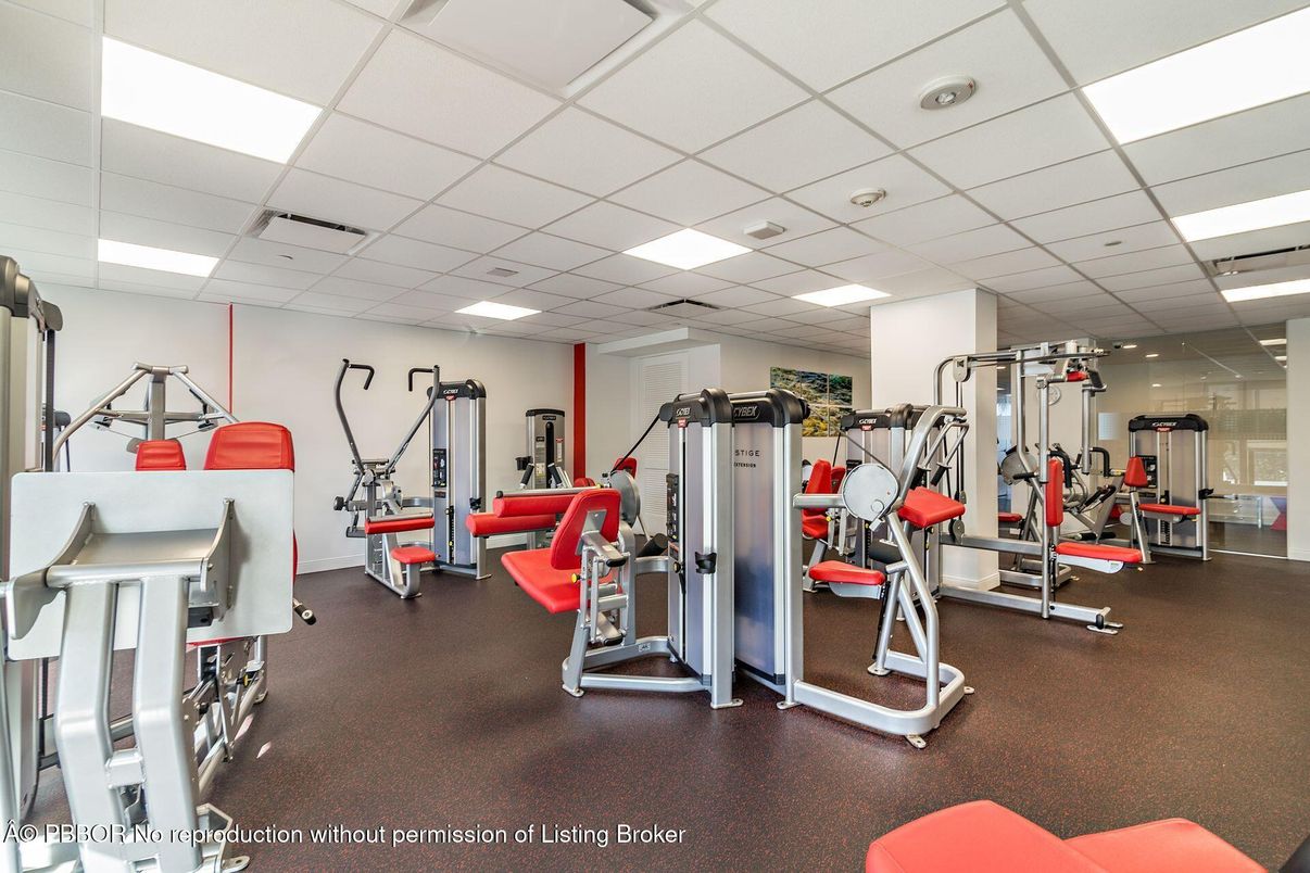 Fitness Equipment, Gym, Interior, Recessed Lighting