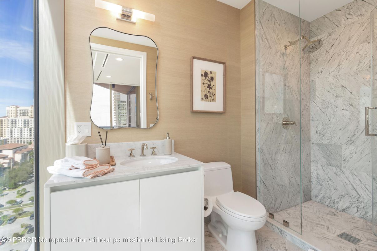 Bathroom, Glass Shower, Interior, Marble, Marble Walls