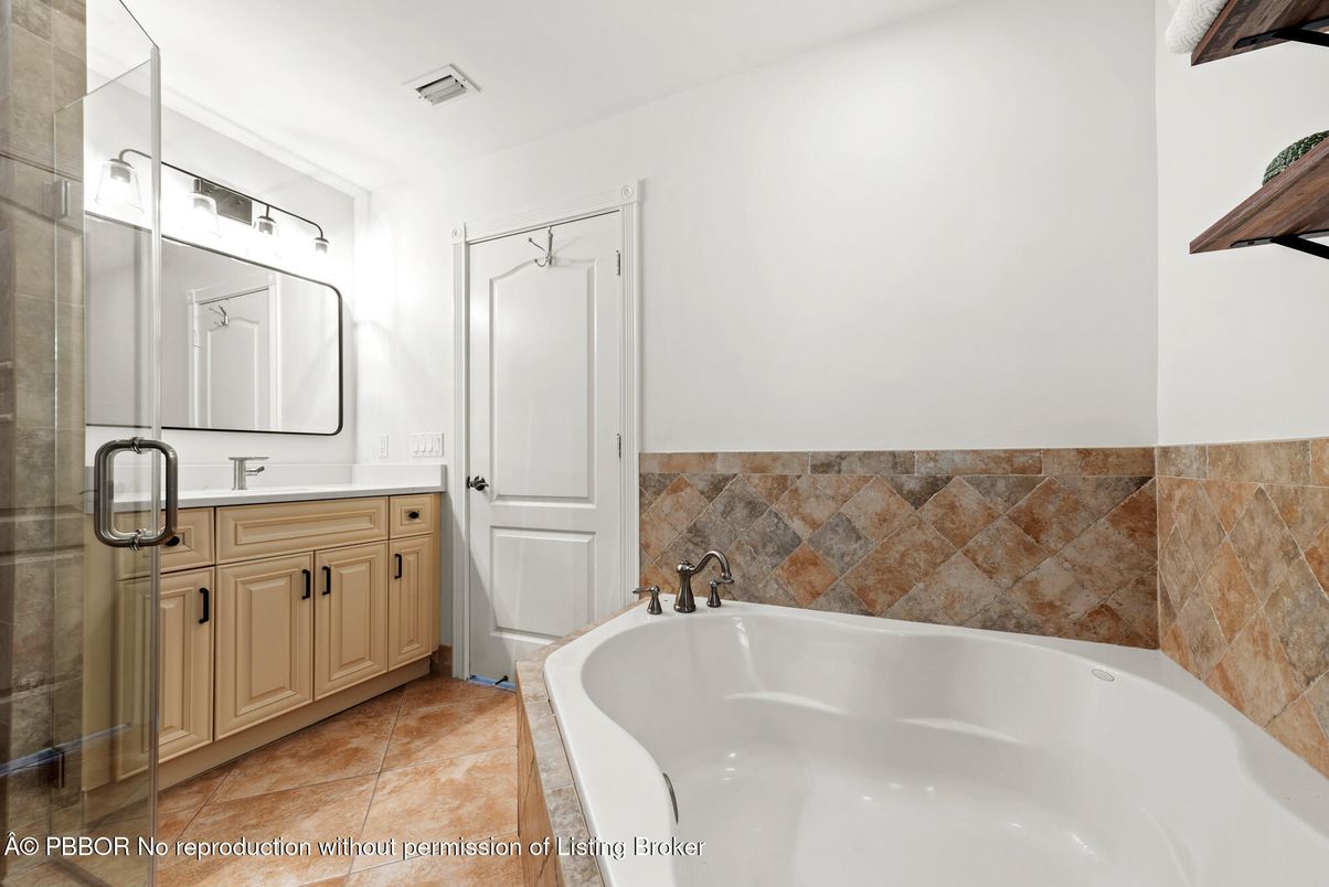 Bathroom, Dual Sink Vanities, Glass Shower, Interior