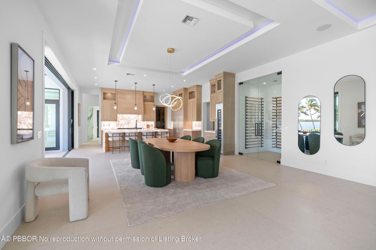 Dining room, Interior, Kitchen, Pendant Lights, Recessed Lighting
