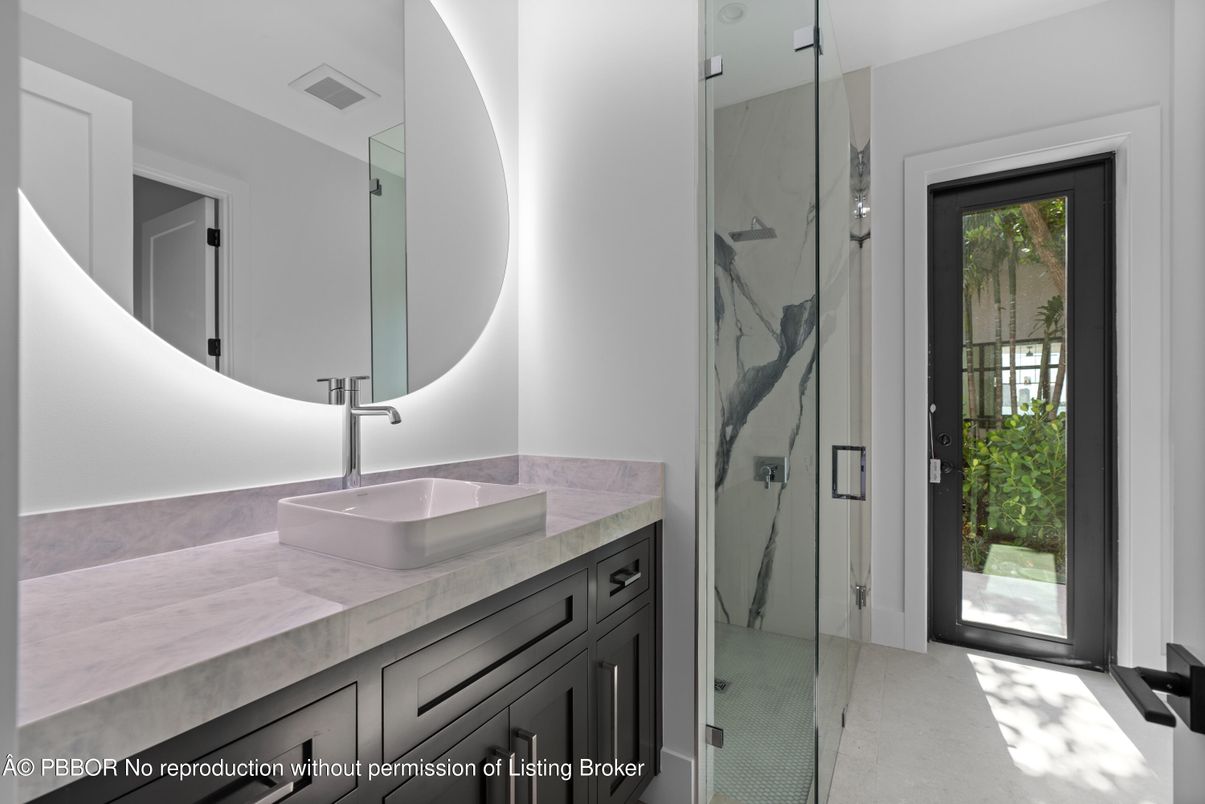 Bathroom, Glass Shower, Interior, Tile Countertops