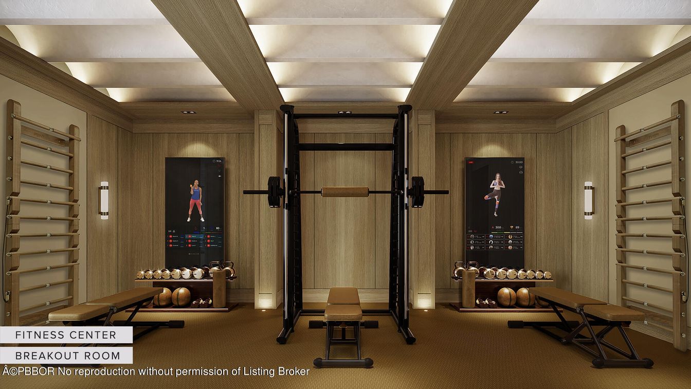 Fitness Equipment, Interior, Wooden Walls