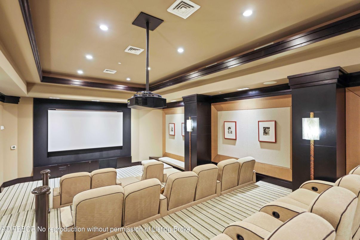 Home Theatre Room, Interior, Projection Screen, Recessed Lighting, Theatre Room