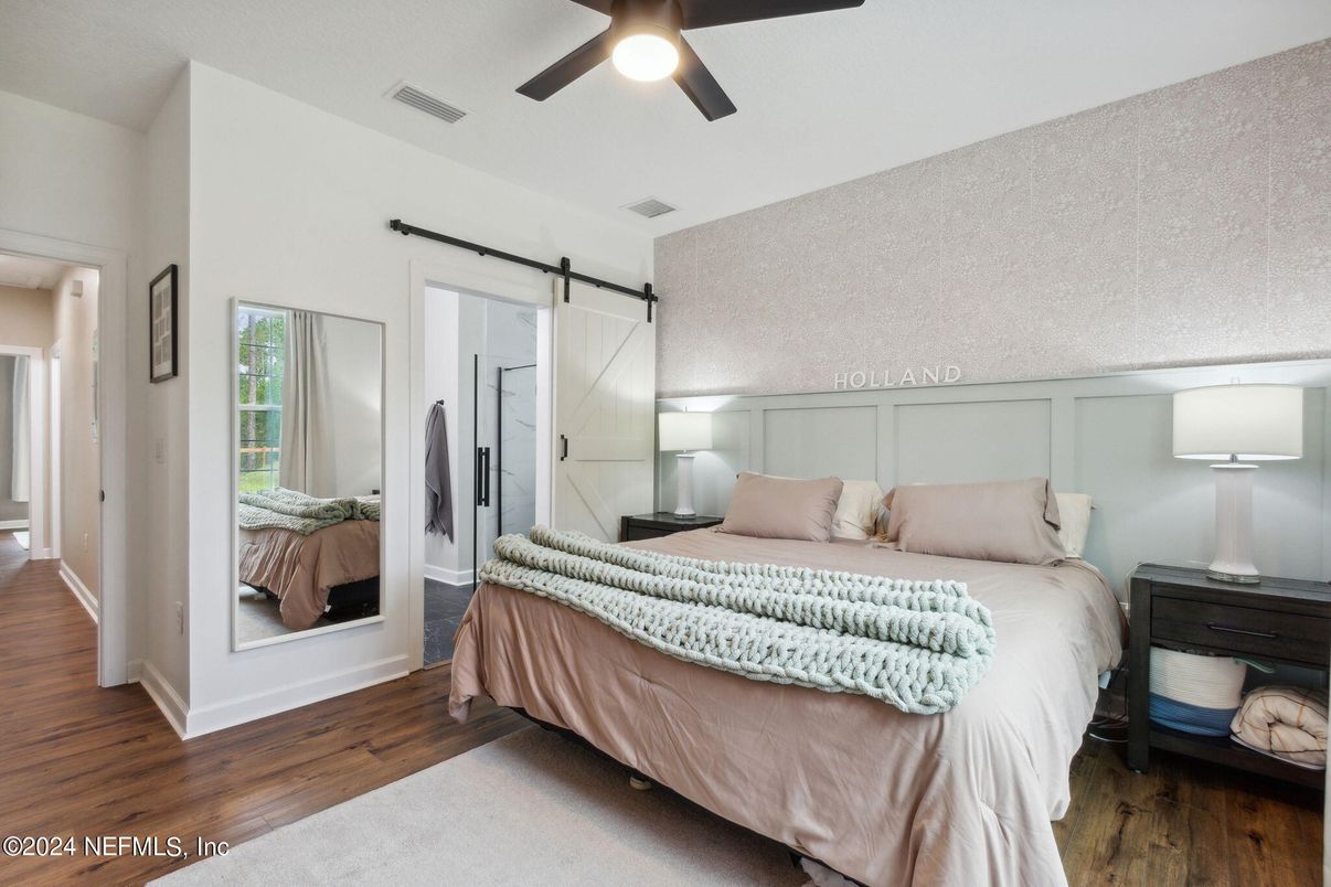 Bedroom, Interior, Wood Texture Flooring