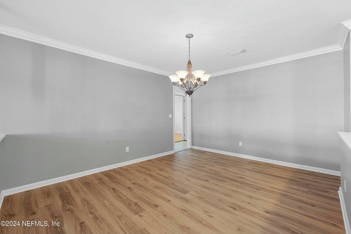 Chandelier, Empty room, Interior, Wood Texture Flooring