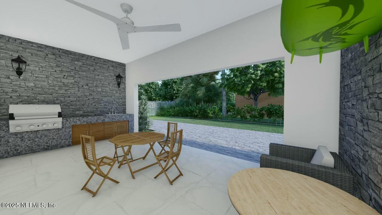 Exterior, Stone Walls