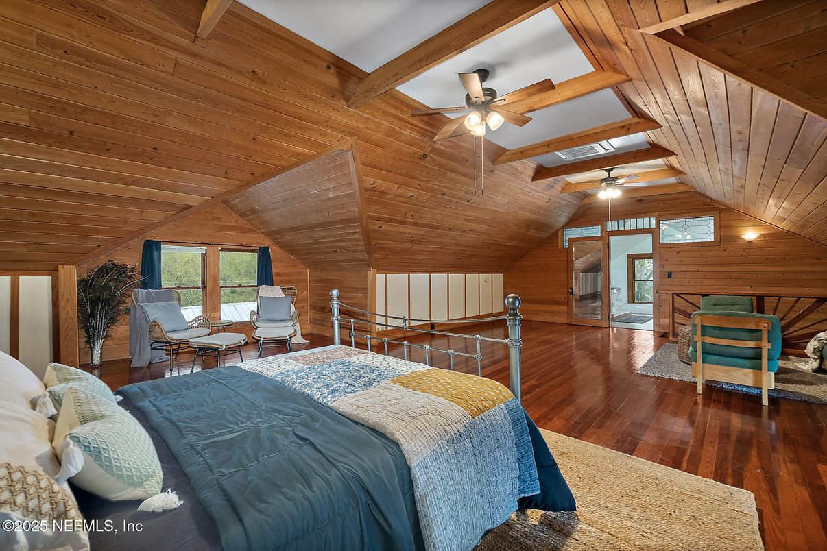 Bedroom, Dining room, Interior, Wooden Beams, Wooden Ceilings, Wood Texture Flooring, Wooden Walls