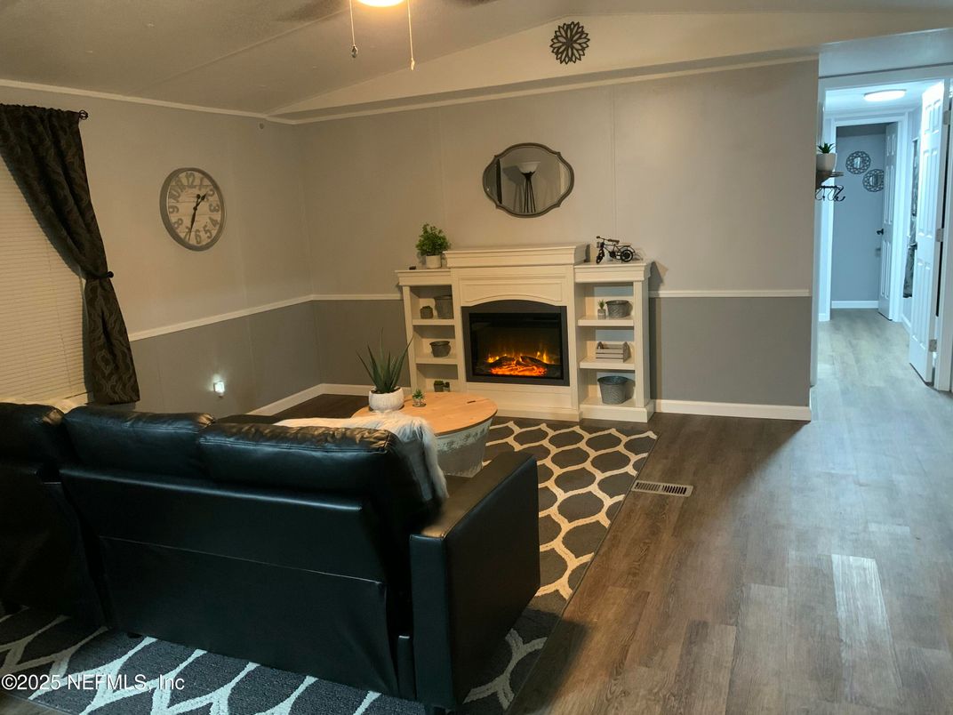 Fireplace, Interior, Wood Texture Flooring