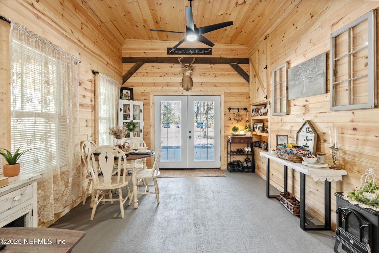 Dining room, Interior, Wooden Beams, Wooden Ceilings, Wooden Walls