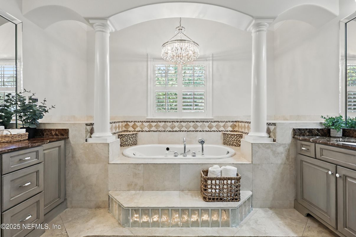 Bathroom, Chandelier, Interior