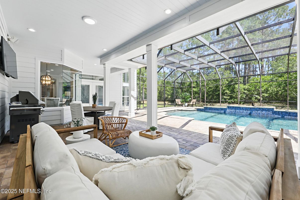 Dining room, Glass Ceilings, Interior, Pool, Recessed Lighting, Sun Room