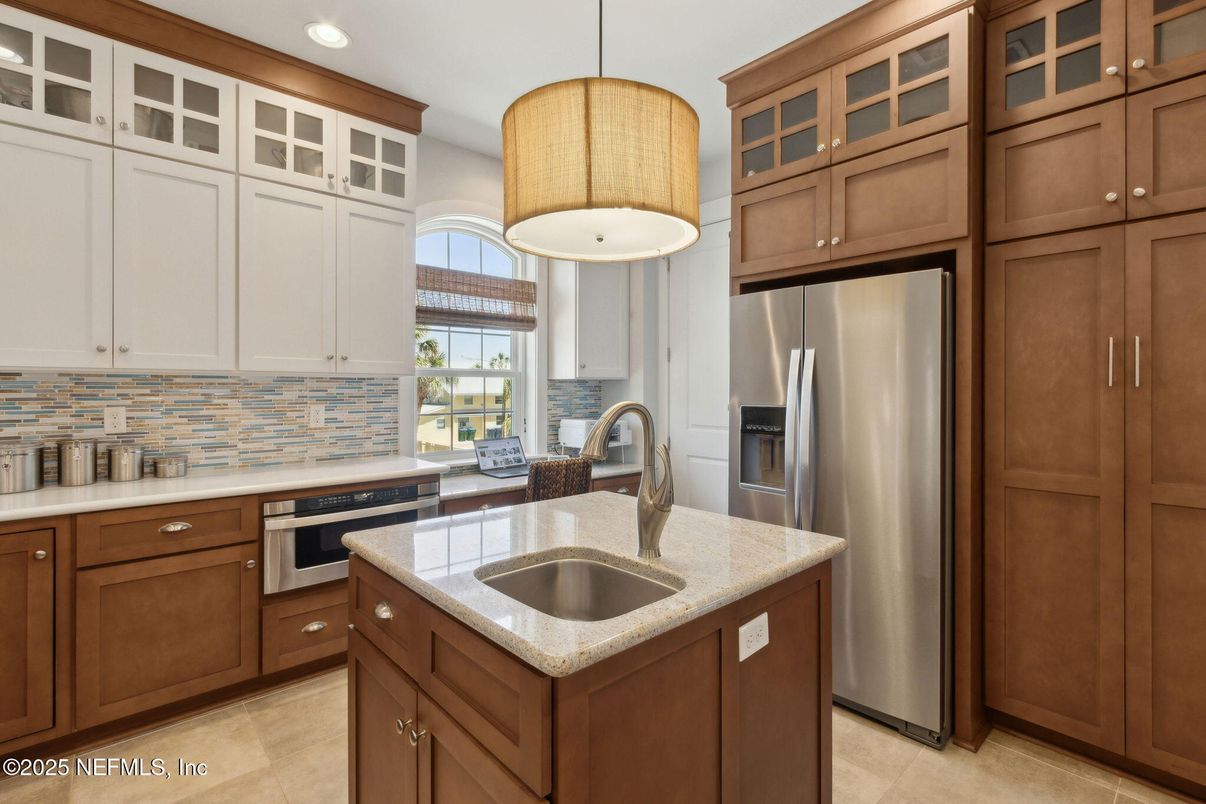 Interior, Kitchen, Pendant Lights, Recessed Lighting, Stainless Steel Appliances