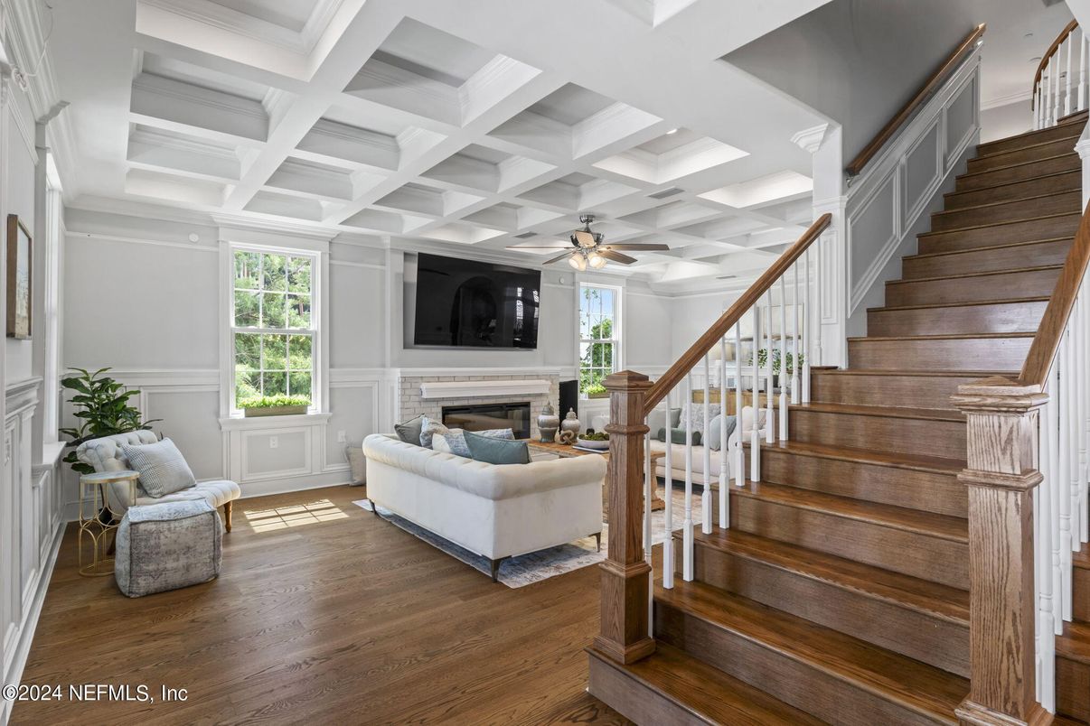 Fireplace, Interior, Living room, Wood Texture Flooring