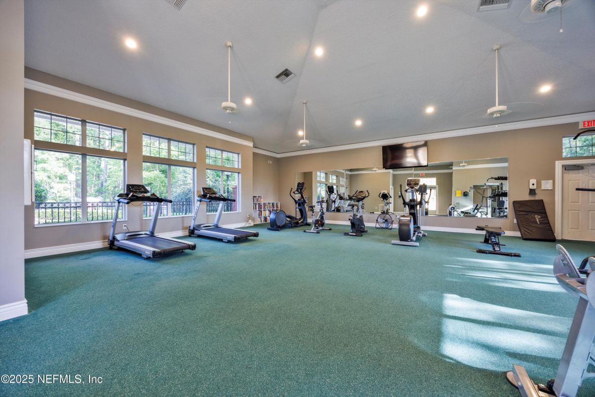 Fitness Equipment, Gym, Interior, Pendant Lights, Recessed Lighting