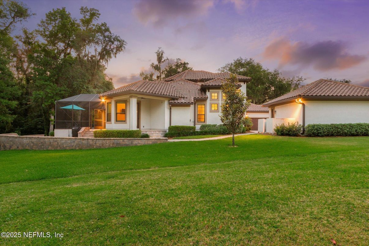 Attached, Backyard, Exterior, Facade, Mediterranean