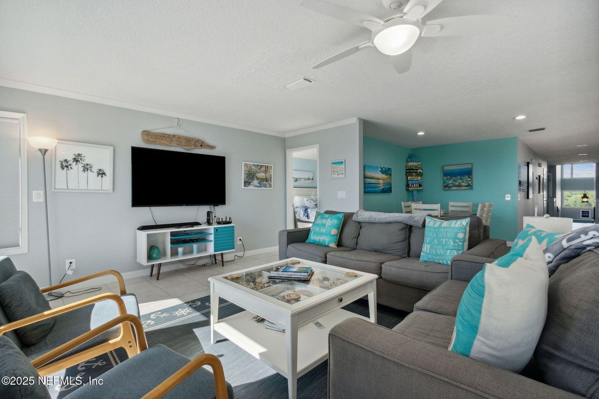Interior, Living room, Recessed Lighting