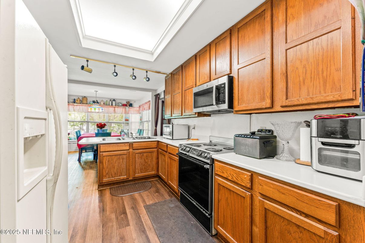 Interior, Kitchen, Wood Texture Flooring