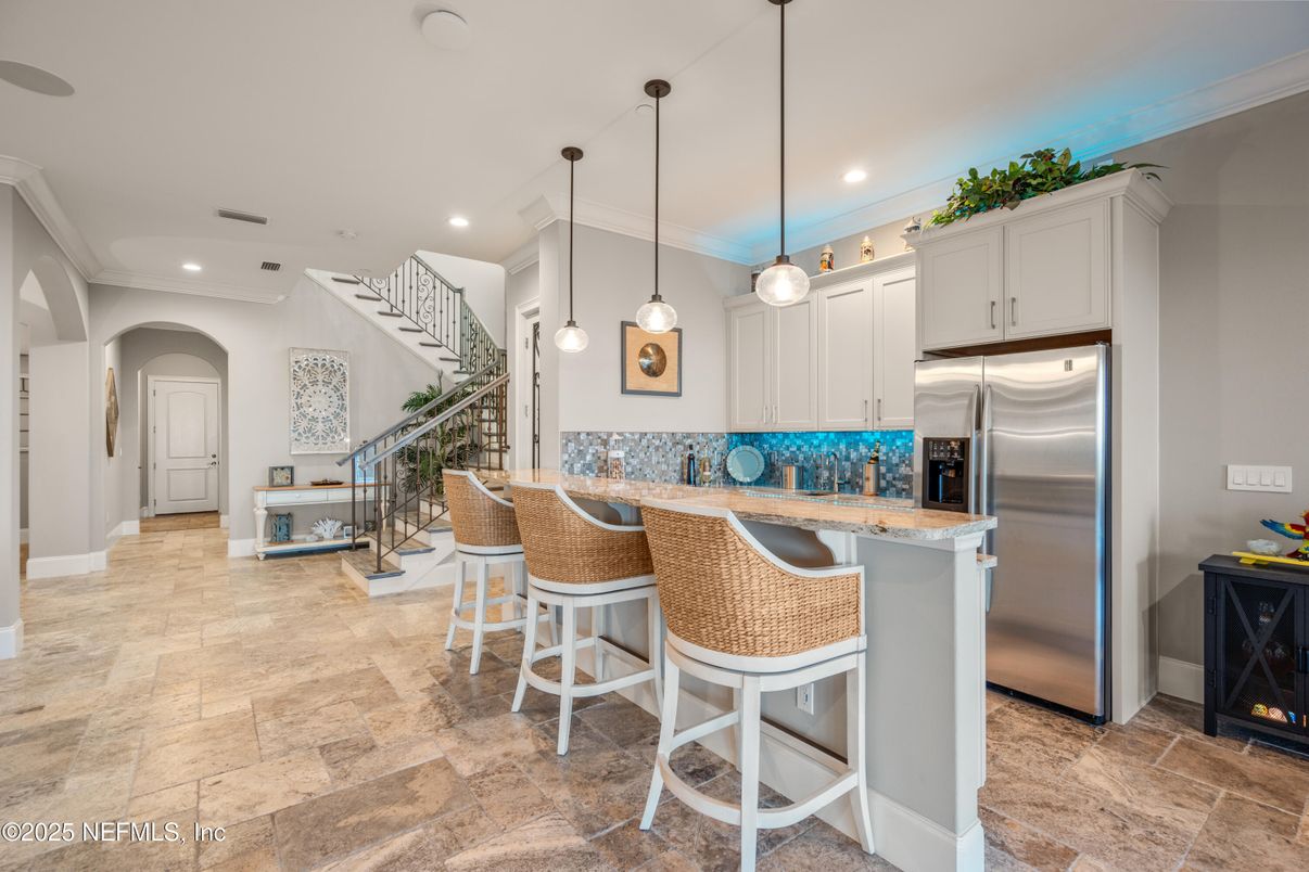 Interior, Kitchen, Pendant Lights, Recessed Lighting, Stainless Steel Appliances