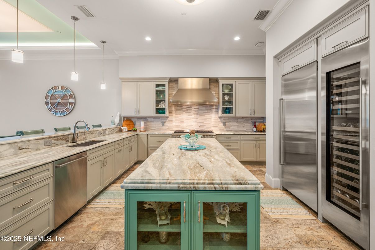 Interior, Kitchen, Pendant Lights, Recessed Lighting, Stainless Steel Appliances