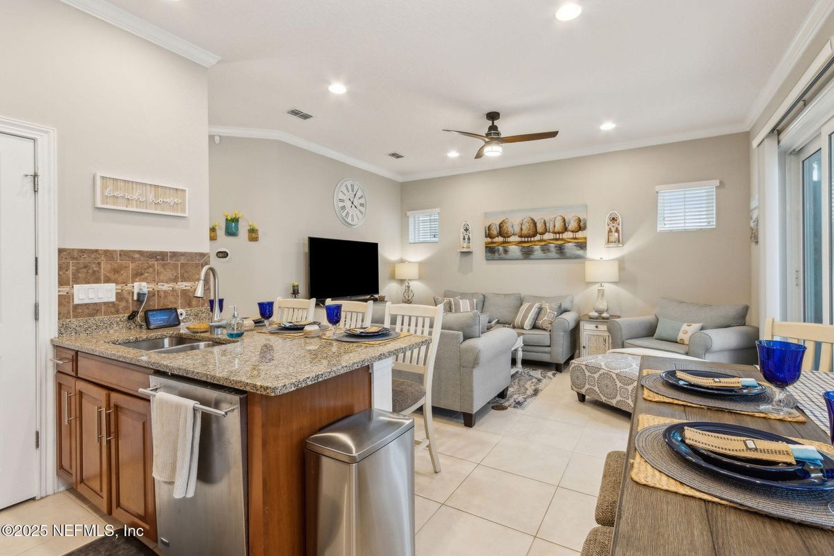 Interior, Kitchen, Living room, Recessed Lighting