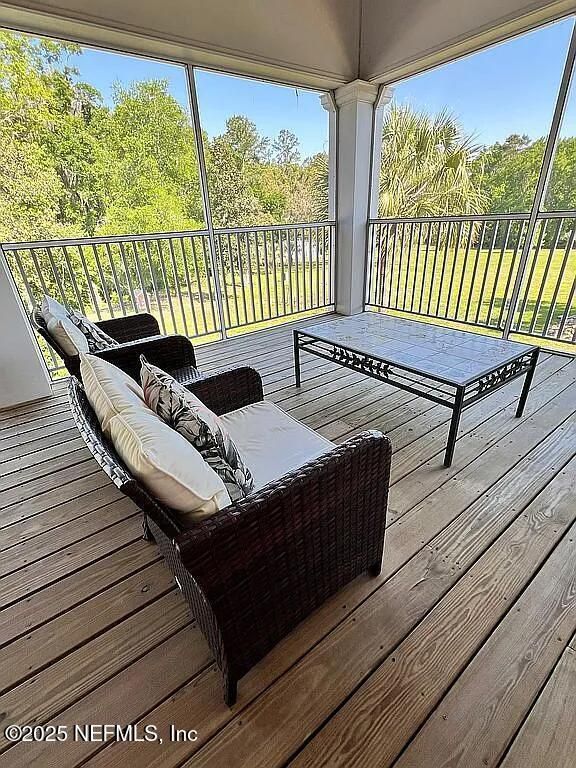 Interior, Sun Room, Wood Texture Flooring