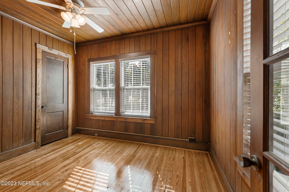 Empty room, Interior, Wooden Ceilings, Wood Texture Flooring, Wooden Walls