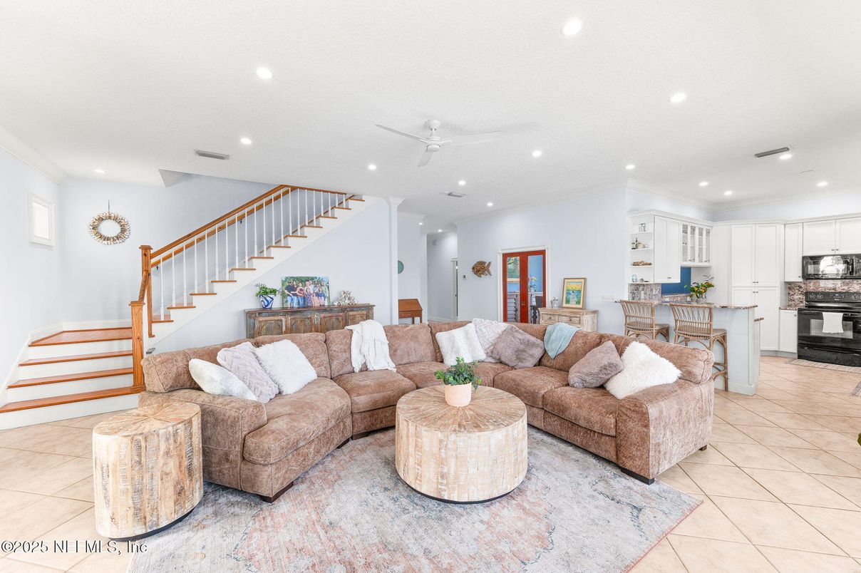 Dining room, Interior, Kitchen, Living room, Recessed Lighting, Stainless Steel Appliances