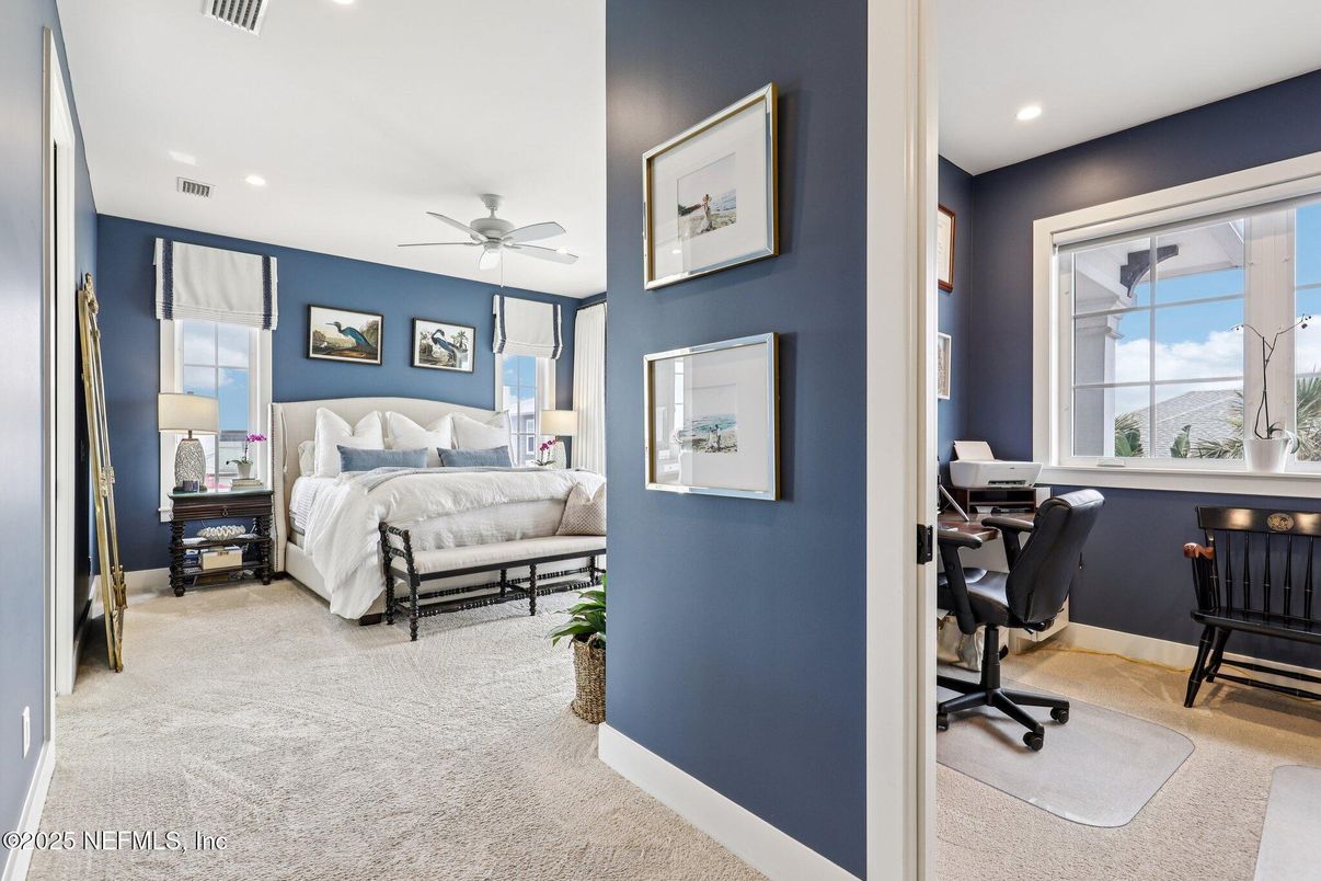 Bedroom, Home Office, Interior, Recessed Lighting