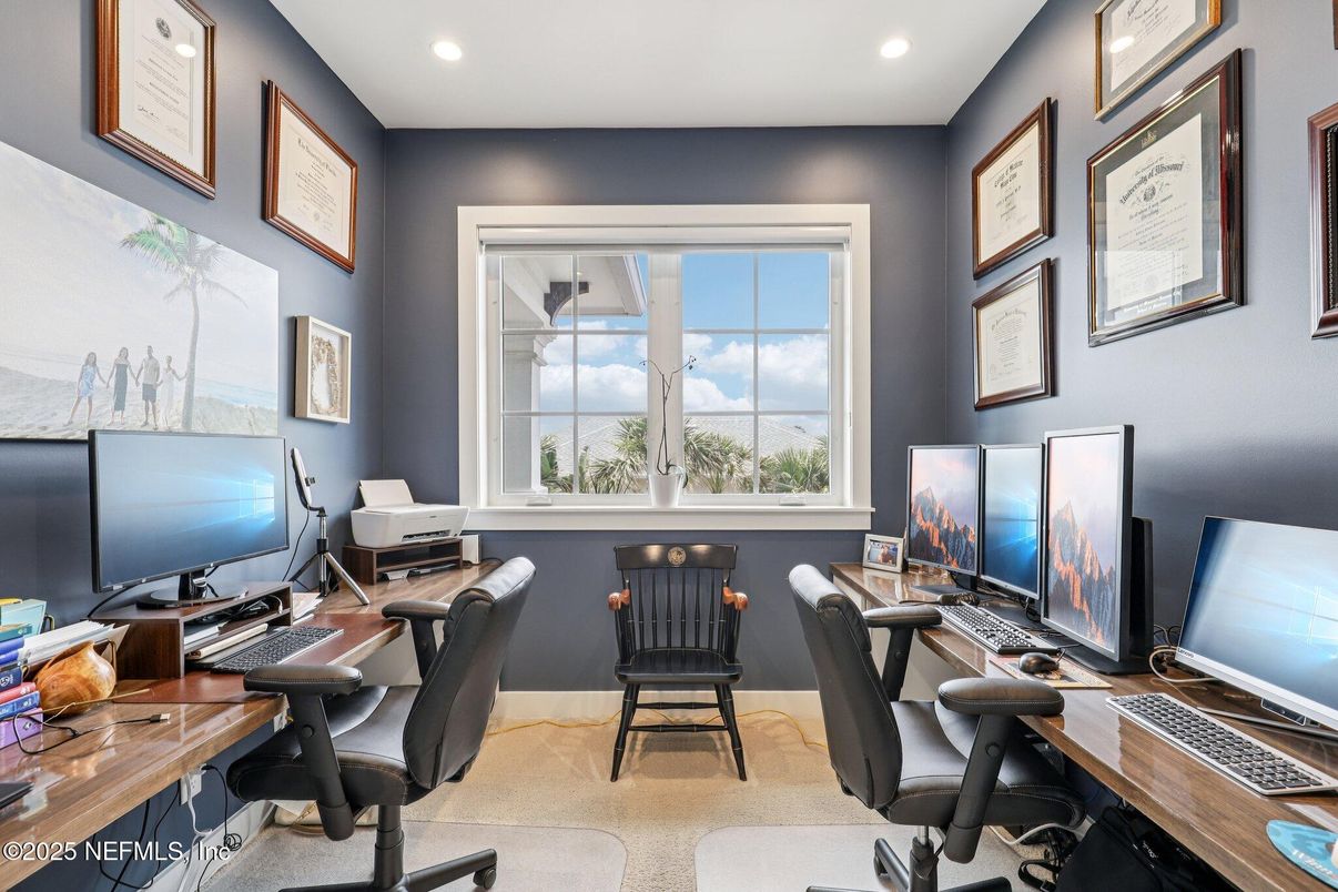 Home Office, Interior, Recessed Lighting