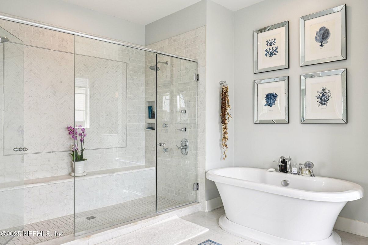 Bathroom, Free Standing Baths, Glass Shower, Interior