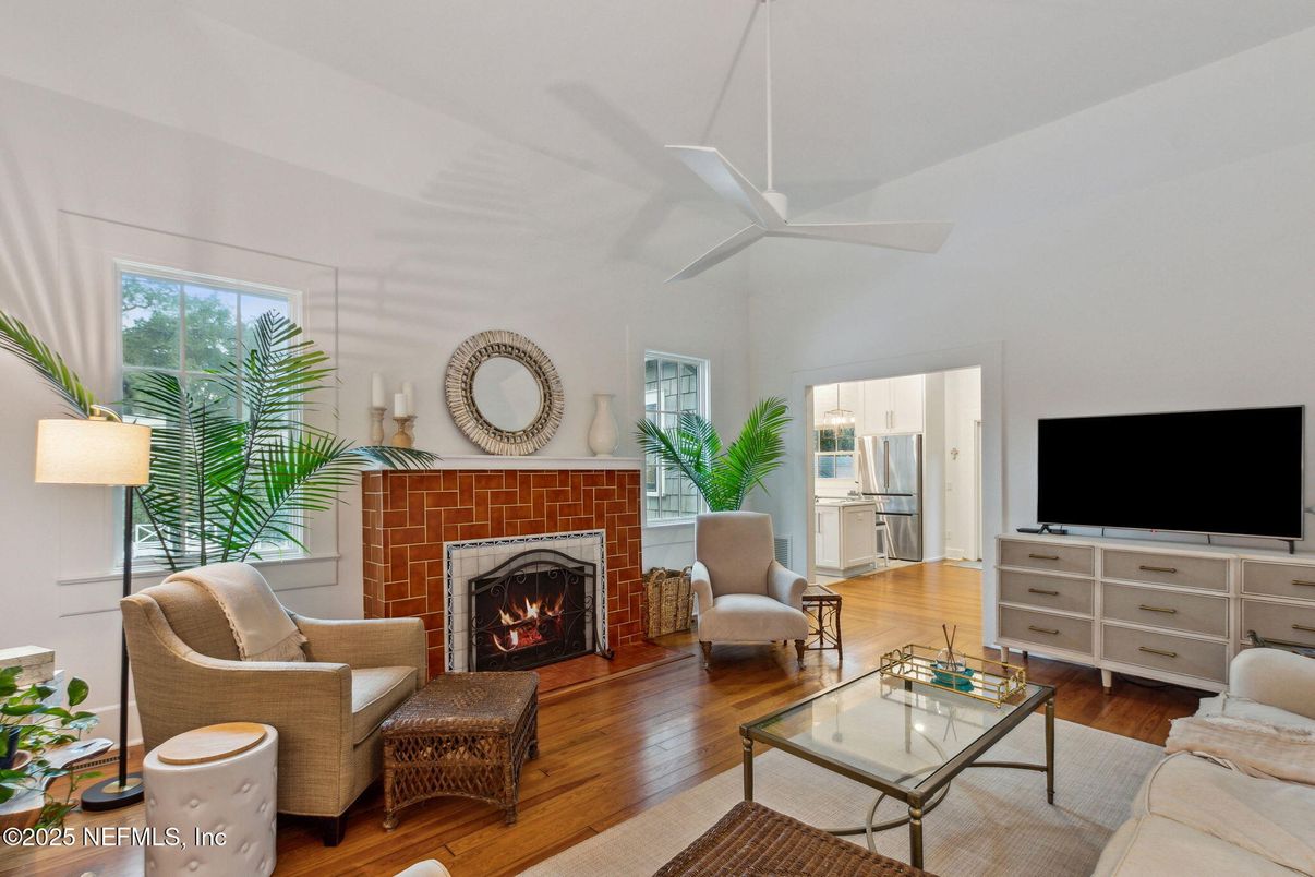Fireplace, Interior, Living room, Wood Texture Flooring