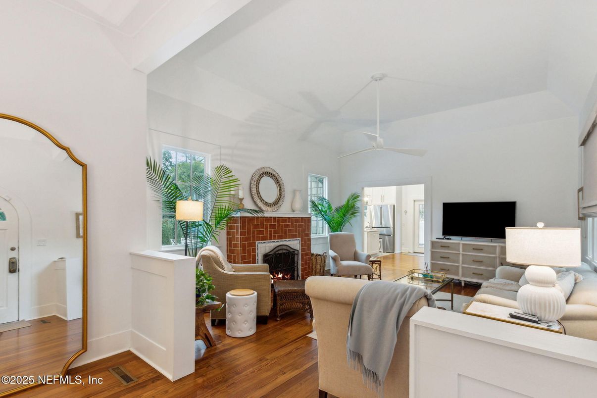 Fireplace, Interior, Living room, Wood Texture Flooring