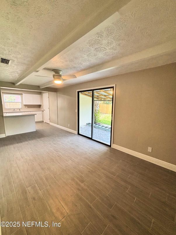 Empty room, Interior, Kitchen, Wood Texture Flooring