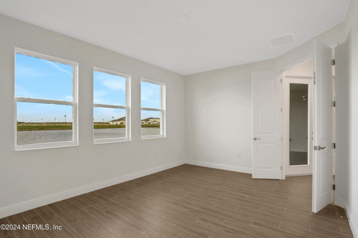 Empty room, Interior, Water, Wood Texture Flooring