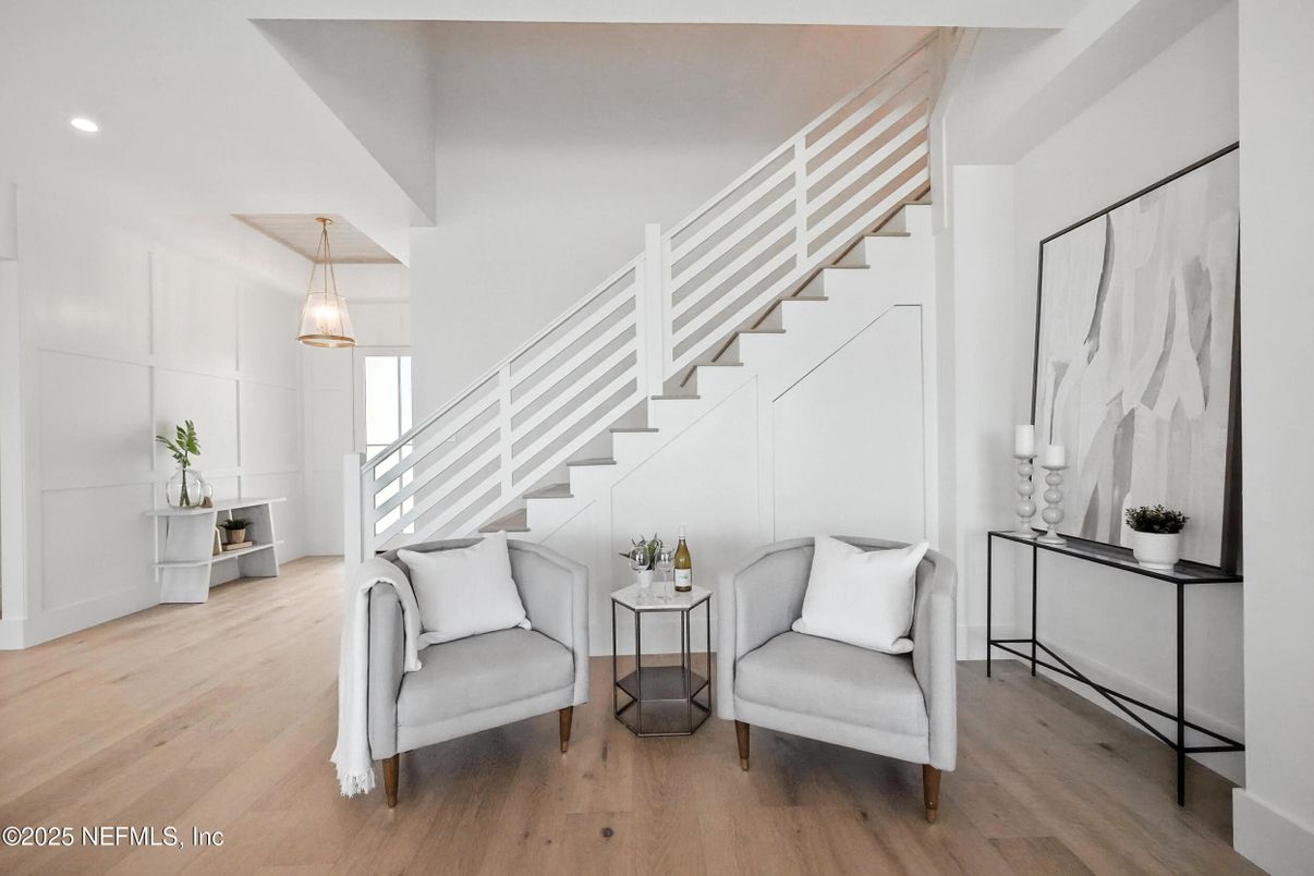 Interior, Pendant Lights, Recessed Lighting, Wood Texture Flooring