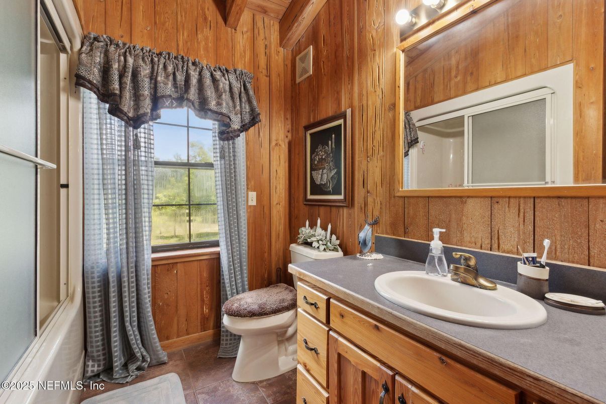 Bathroom, Interior, Wooden Walls