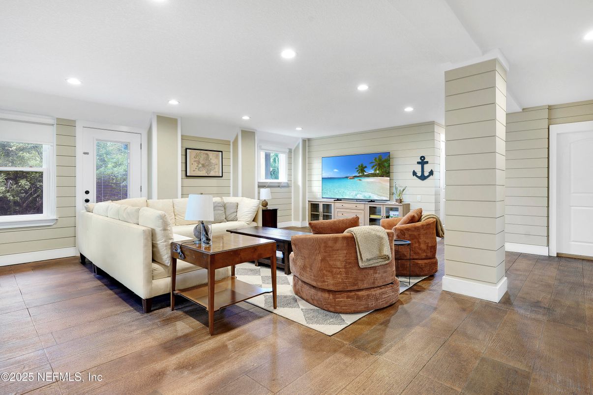 Interior, Living room, Recessed Lighting