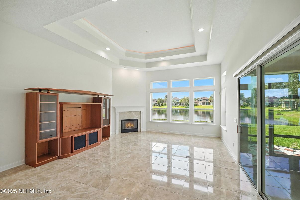 Empty room, Fireplace, Interior, Recessed Lighting, Water