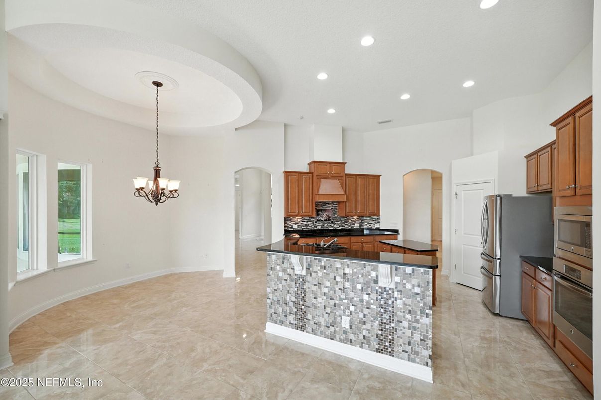 Chandelier, Interior, Kitchen, Recessed Lighting
