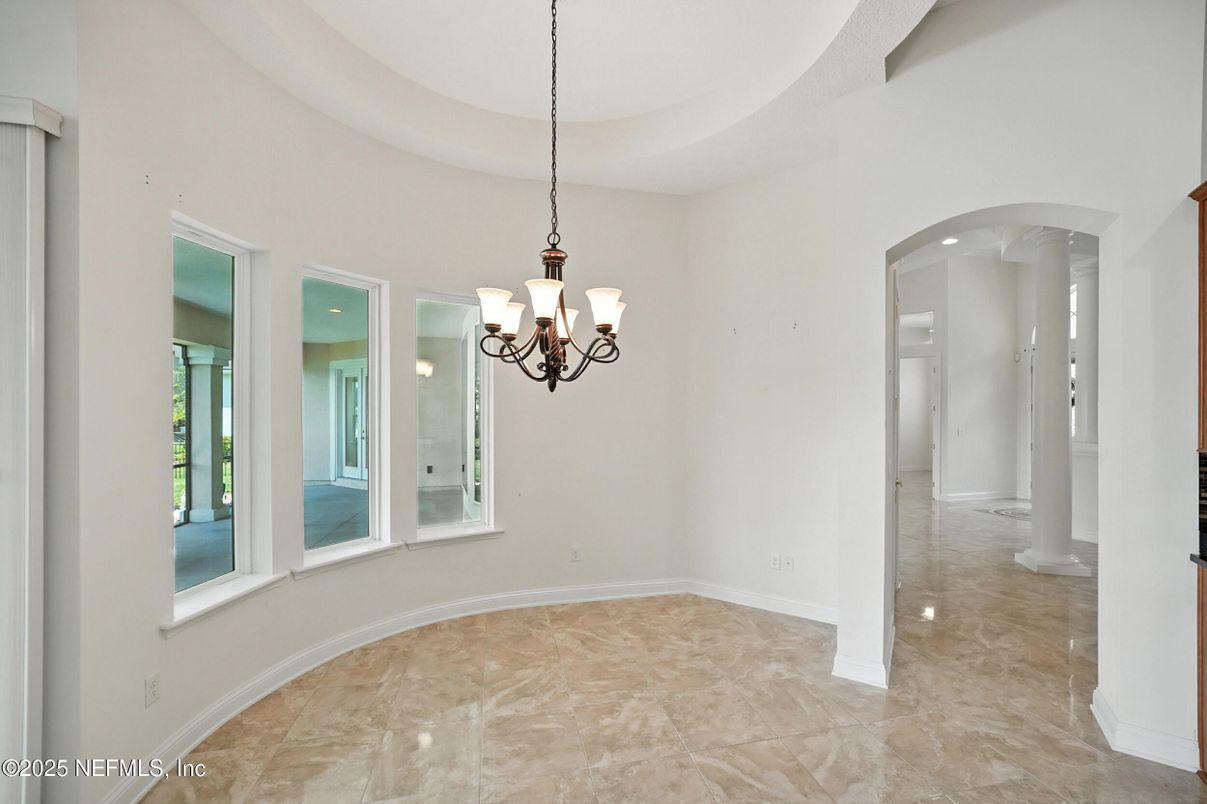 Chandelier, Empty room, Interior