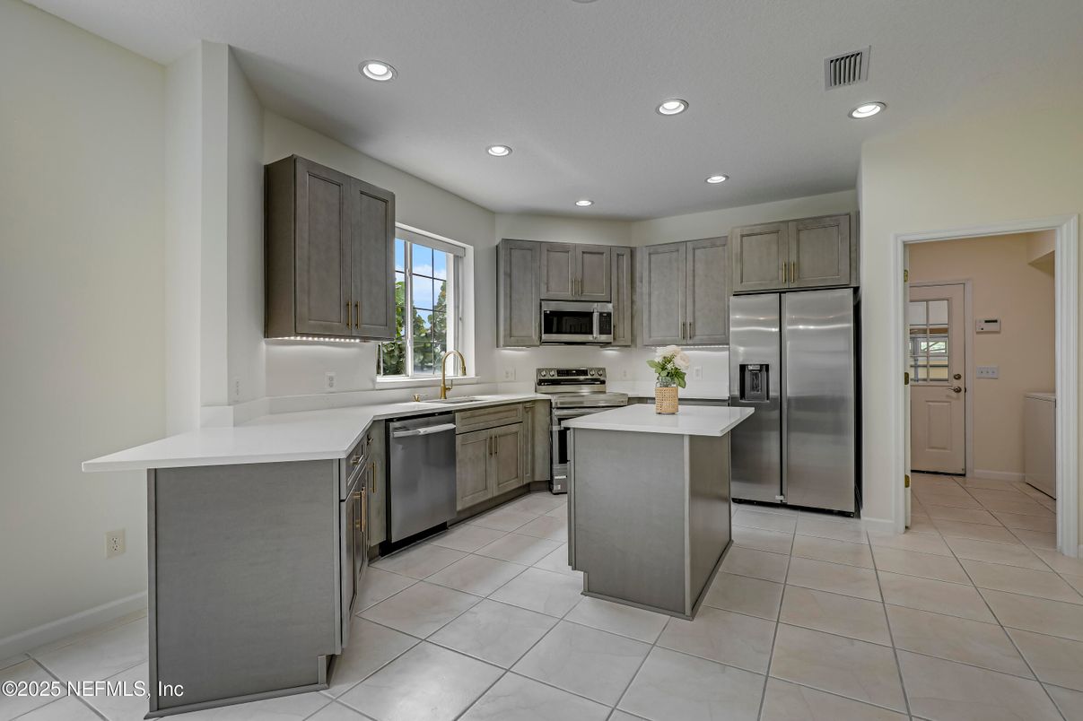 Interior, Kitchen, Recessed Lighting, Stainless Steel Appliances