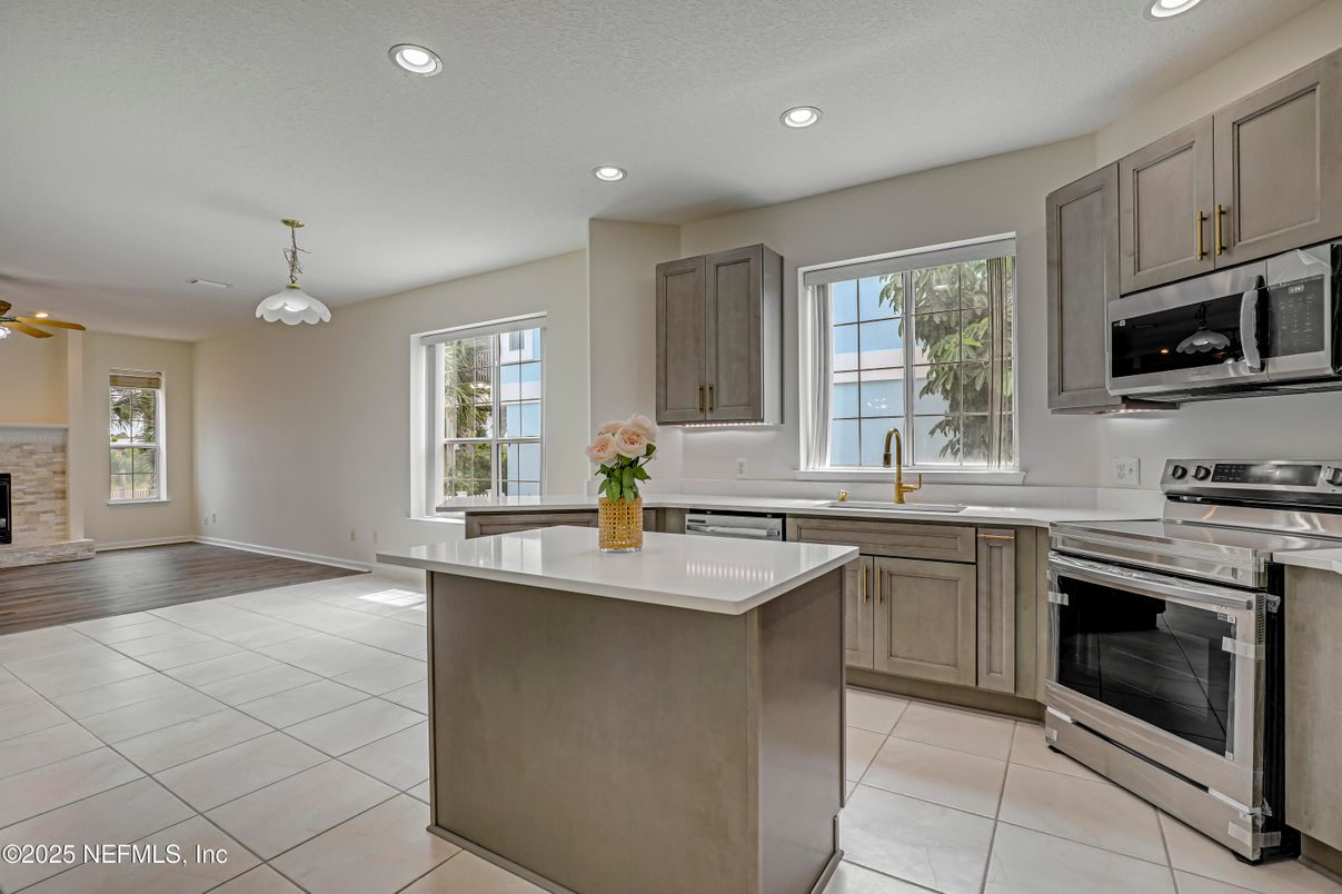 Interior, Kitchen, Recessed Lighting, Stainless Steel Appliances