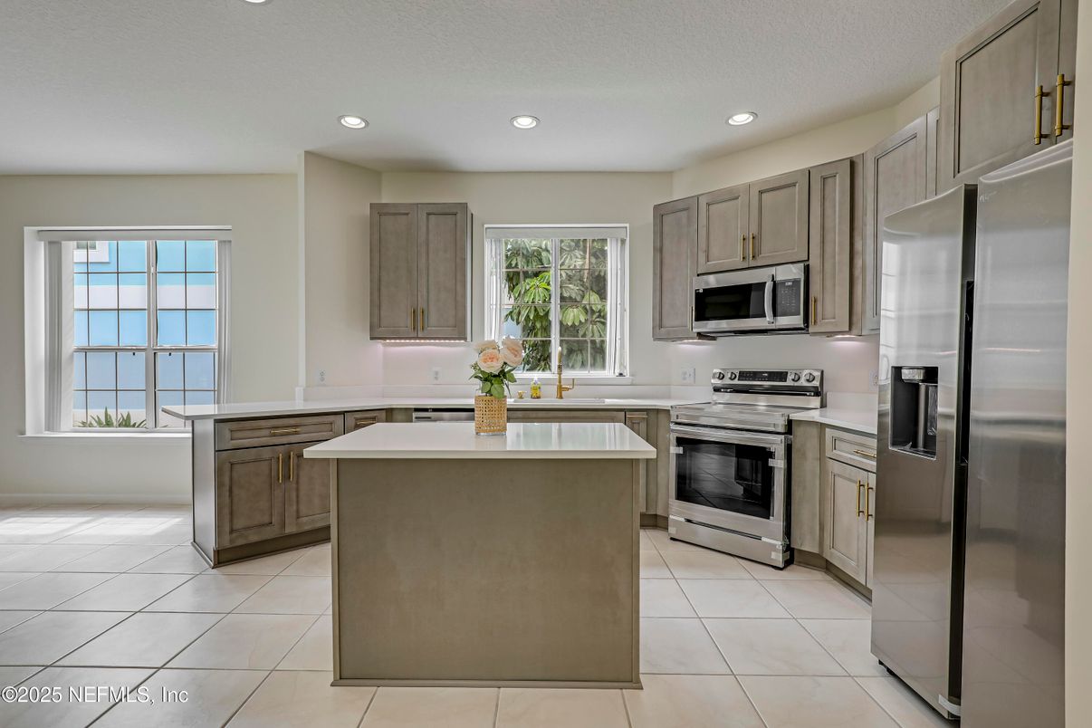 Interior, Kitchen, Recessed Lighting, Stainless Steel Appliances
