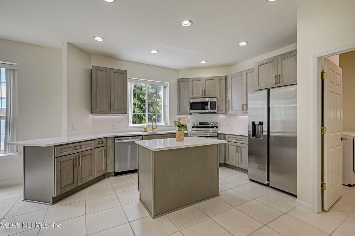 Interior, Kitchen, Recessed Lighting, Stainless Steel Appliances