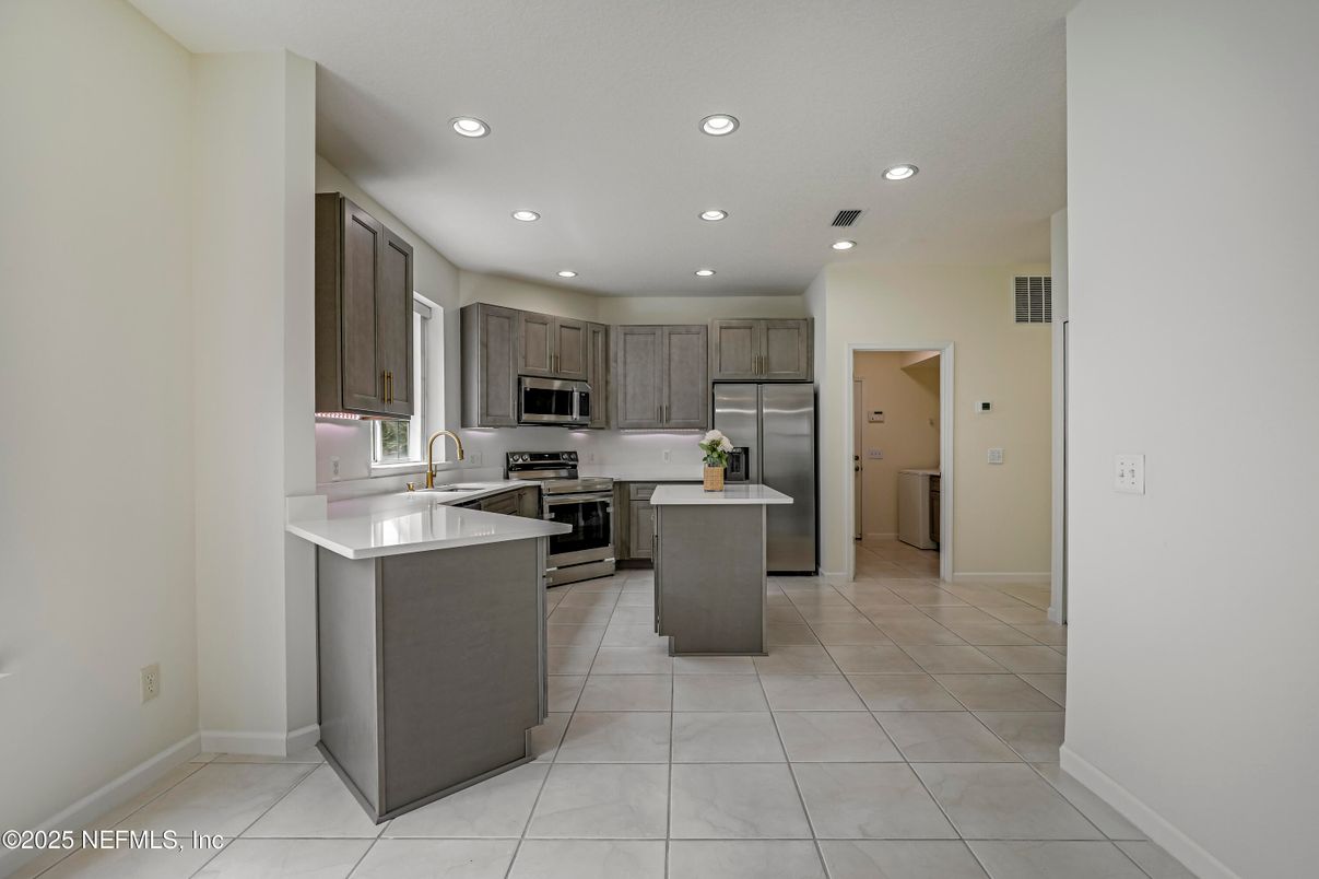 Interior, Kitchen, Recessed Lighting, Stainless Steel Appliances