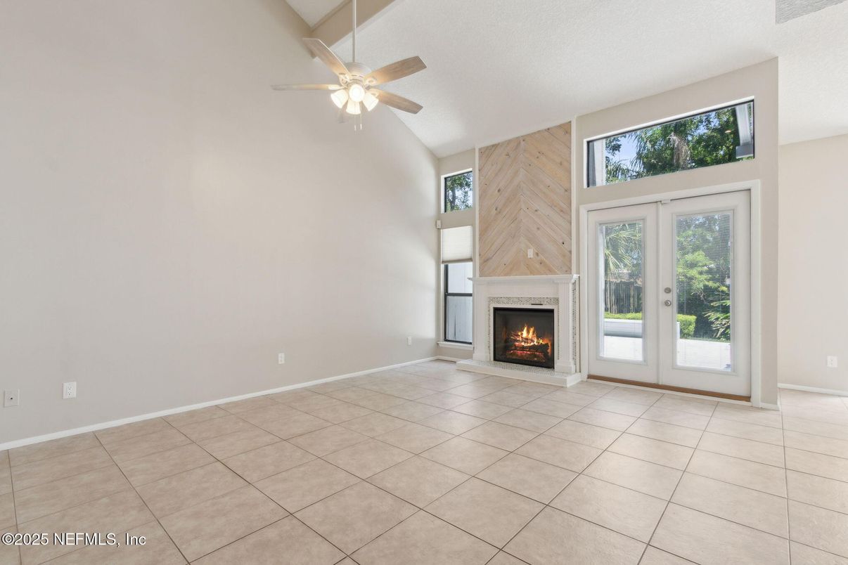 Empty room, Fireplace, Interior