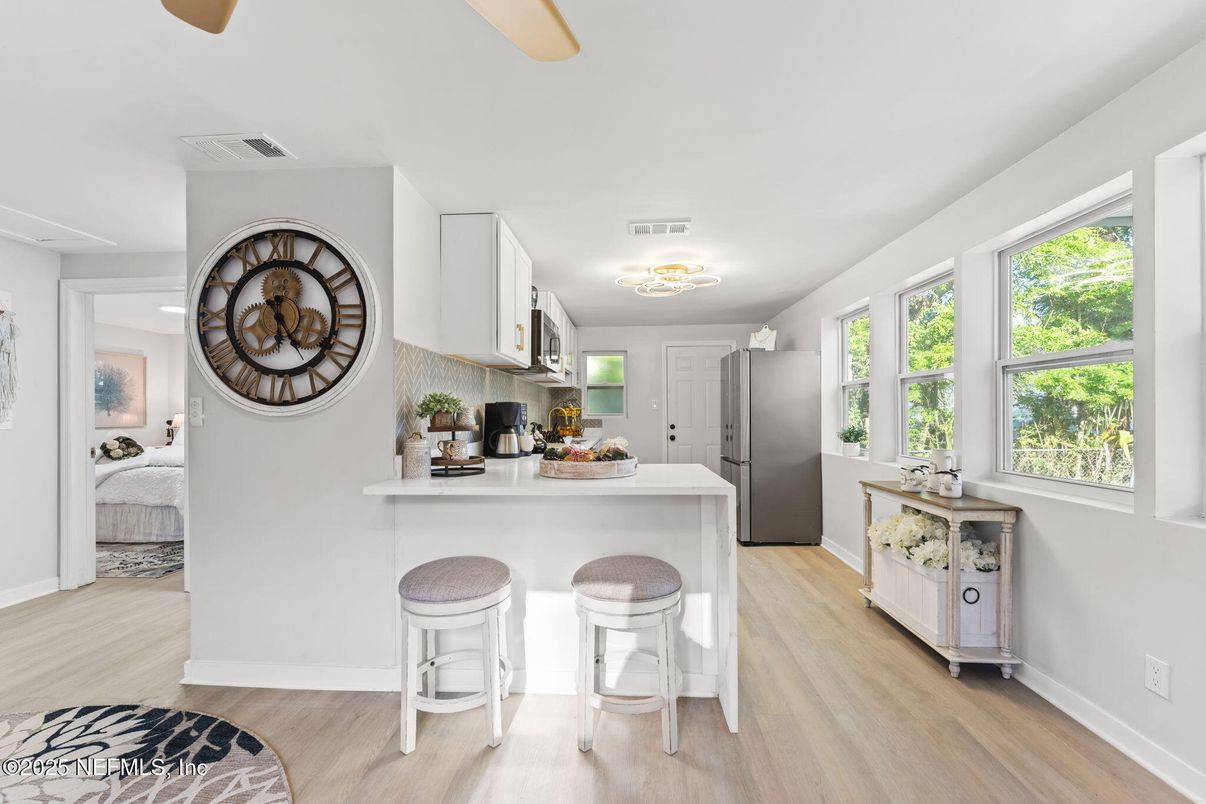 Interior, Kitchen, Wood Texture Flooring