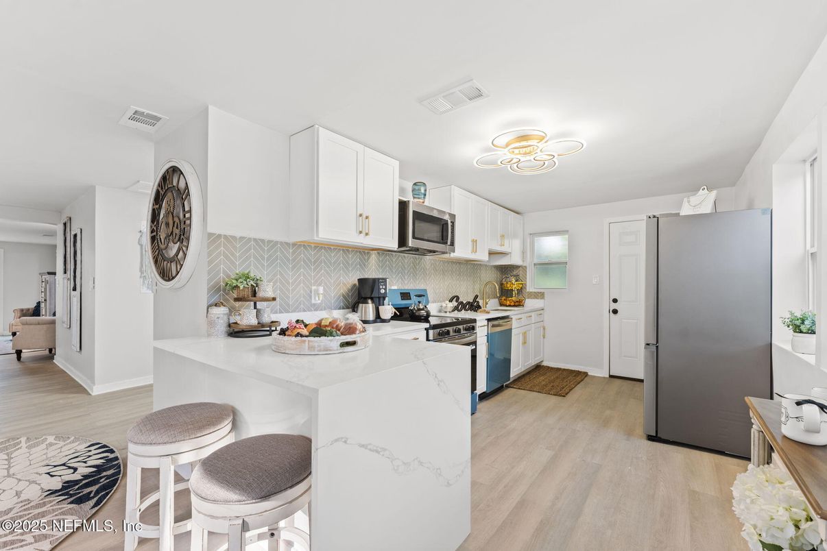 Interior, Kitchen, Wood Texture Flooring
